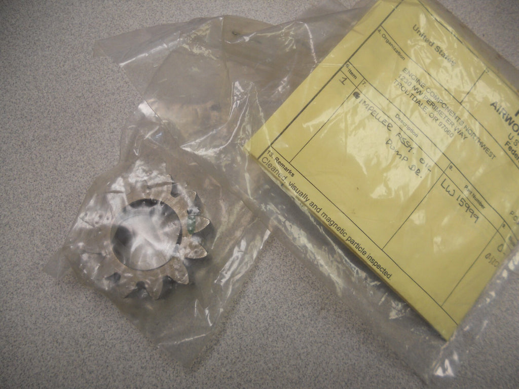 Impellor in clear packaging with paperwork