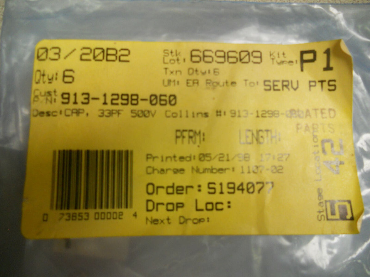 Collins Avionics diodes p/n 913-1298-060